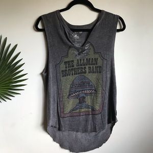 Free People Allman Brothers Back Fringe Tank